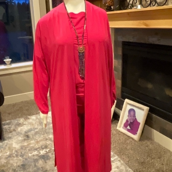 14/16 Ashley Stewart 3/4 Length Pink Shirt Clothes - Picture 4 of 14